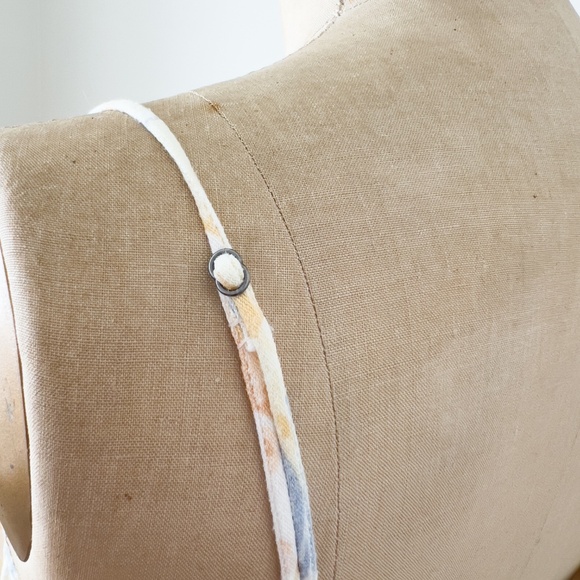 Abercrombie & Fitch Preppy Linen Tiered Floral Cottagecore Maxi Dress -  L Tall - Picture 11 of 16